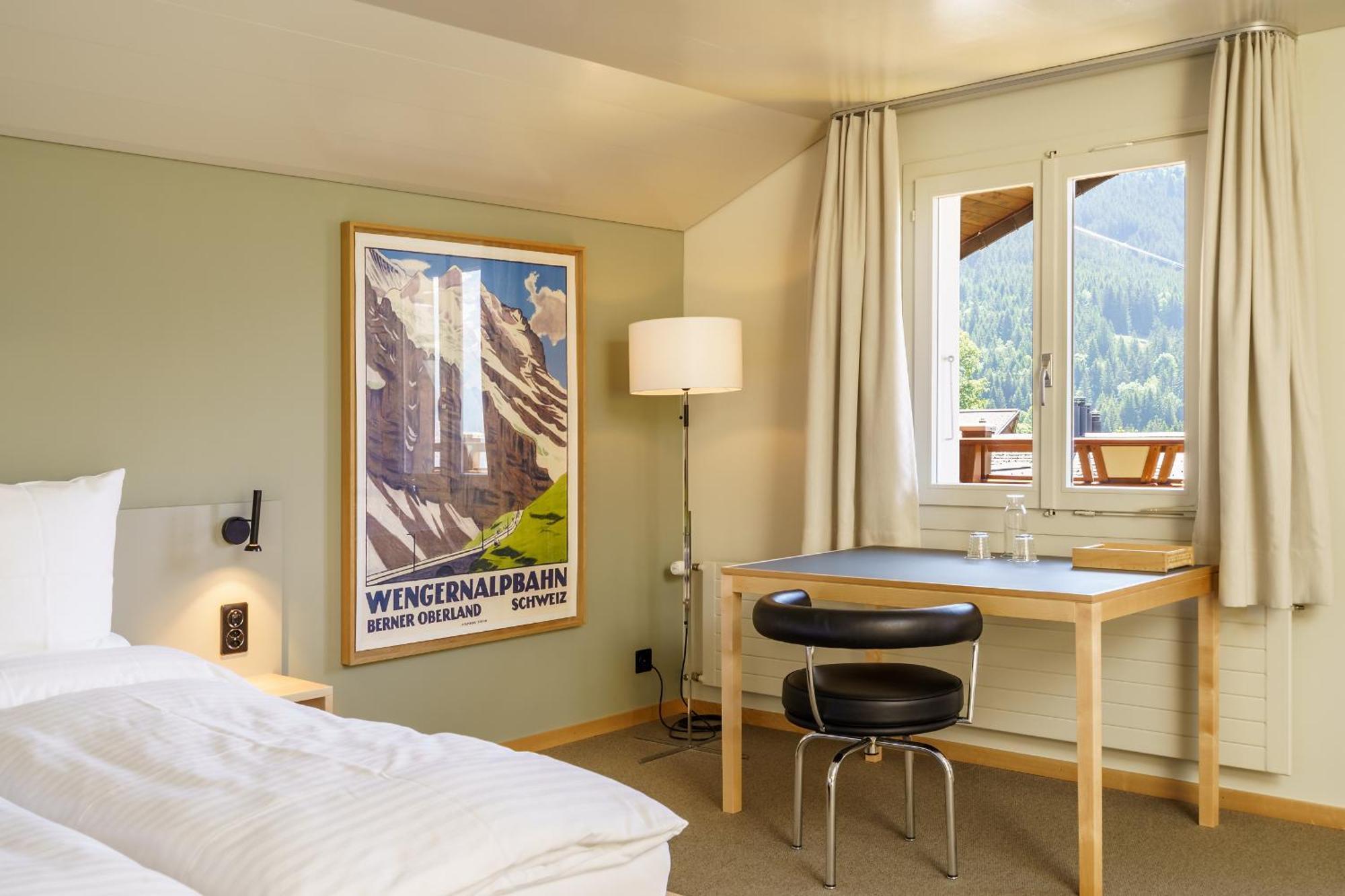Hotel Alpenruhe - Vintage Design Hotel Wengen Bilik gambar